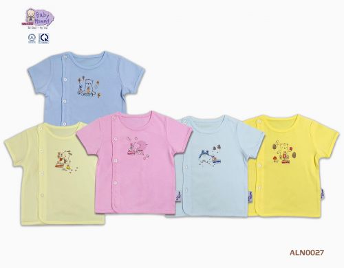 ALN0027 - Áo bác sĩ màu in tay ngắn BabyMommy