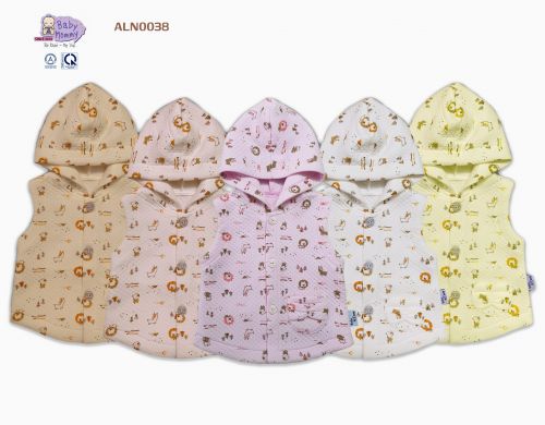ALN0038 - Áo ghilê nón bé gái vải dệt bông BabyMommy