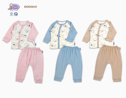 BOD0041 - Bộ dài sơ sinh cài lệch phối