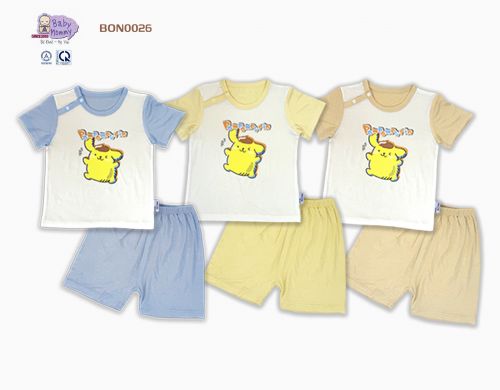 BON0026 - Bộ ngắn cài vai in hoạt hình BabyMommy