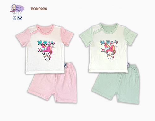 BON0026 - Bộ ngắn cài vai in hoạt hình BabyMommy