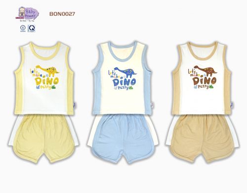 BON0027 - Bộ 3 lỗ bé trai trắng phối màu BabyMommy